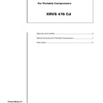 Atlas Copco XRVS 476 Cd Parts List 2955 0240 01