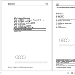 Audi A4 2020-now 8WC 8WD 8WJ Workshop Manual