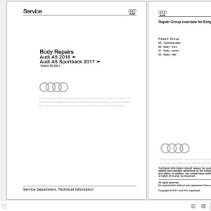 Audi A5 2020-Now F5E F5F F5P Workshop Manual
