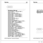 Audi Cabriolet 2003-2009 8H 8H7 8HE Workshop Manual