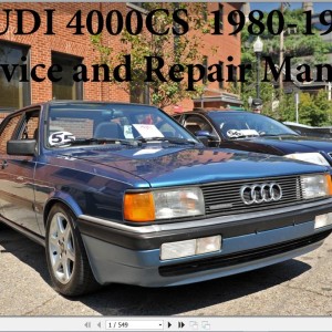Audi 4000 1980 - 1987 Service Repair Manual and Wiring Diagram