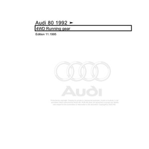 Audi 80 1992 - 1996 80 80 Avant 8C 8C2 8C5 Workshop Manual