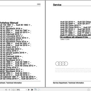 Audi A3 S3 2012 - UP 8VA 8VS 8V7 8V1 85S 85A Workshop Manual and Wiring Diagram