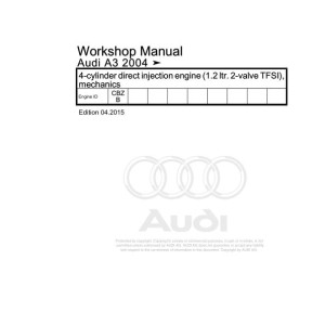 Audi A3 S3 RS3 2003 - 2012 A3 S3 RS3 8P 8P1 8PA Workshop Manual and Wiring Diagram