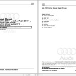 Audi A4 868 2015 - 2017 Service Repair Manual and Wiring Diagram