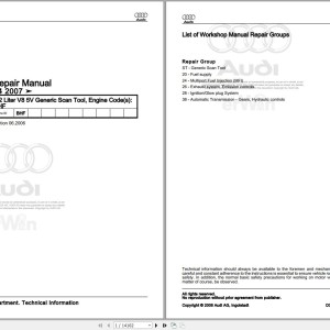 Audi A4 Avant 8E5 2002 - 2005 Service Repair Manual and Wiring Diagram