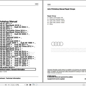Audi A4 S4 and Allroad 2017 - 2022 8W 8W2 8W5 8WH Workshop Manual and Wiring Diagram