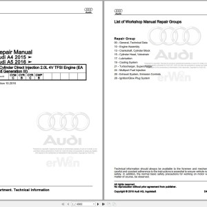 Audi A5 F5 2016 - 2018 Service Repair Manual