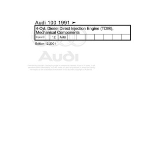 Audi A6 100 1991 - 1997 A6 A6 Avant 100 4A 4A2 4A5 Workshop Manual and Wiring Diagram