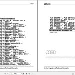 Audi A6 1997 - 2005 4B 4B2 4B4 4B5 4B6 4BH Workshop Manual