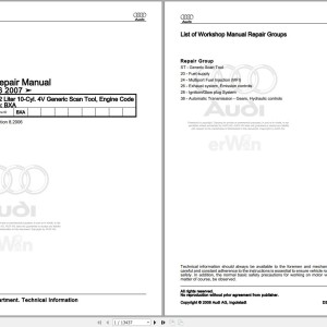 Audi A6 4F2 2005 - 2011 Service Repair Manual and Wiring Diagram