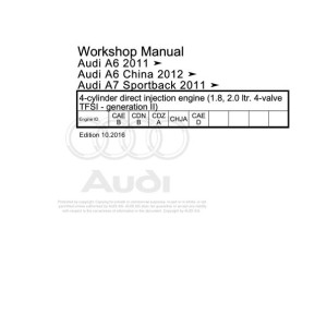 Audi A6 A7 S7 RS7 2011 - 2017 A6 A7 S7 RS7 4G 4G2 4G5 4GA Workshop Manual and Wiring Diagram