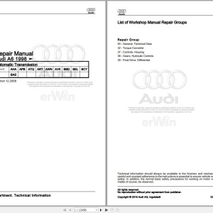 Audi A6 Avant 4B6 2002 - 2003 Service Repair Manual