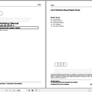 Audi A8 S8 2018 - 2021 4N 4N2 4N8 Workshop Manual and Wiring Diagram