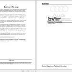Audi A8L 4D8 2001 - 2003 Service Repair Manual