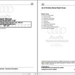 Audi A8L 4HB 2011 - 2014 Service Repair Manual and Wiring Diagram