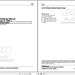 Audi TT 1998 - 2006 8N 8N3 8N9 Workshop Manual and Wiring Diagram