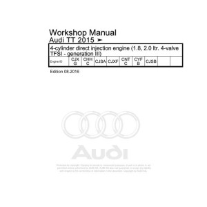 Audi TT 2014 - 2020 TT FV FV3 FV9 Workshop Manual and Wiring Diagram