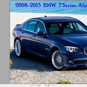 BMW 7 Series Alpina F01 F02 2008-2015 Service Repair Manual and Electrical Diagram
