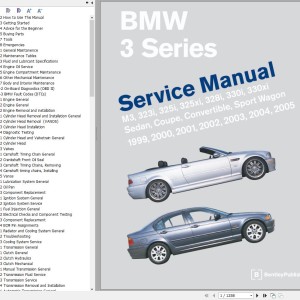 BMW E46 3 Series 1998-2006 Service Repair Manual and Electrical Diagram