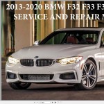 BMW F32 F33 F36 4-SERIES 2013-2020 Service Repair Manual and Schematic Diagrams