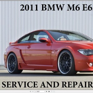 BMW M6 E63 E64 2006-2011 Service Repair Manual and Wiring Diagram