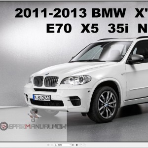 BMW X Series E70 X5 35i N55 2011-2013 Service and Repair Manual