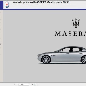 Maserati Quattroporte MY06 2006 - 2007 Workshop Manual