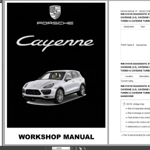 Porsche Cayenne 2017 Workshop Manual and Wiring Diagrams