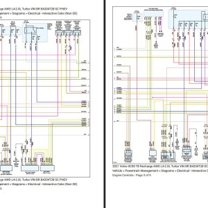 Volvo XC90 2021 T8 Recharge AWD L4-2.0L Turbo Wiring Diagrams