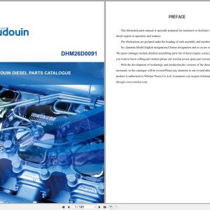 Baudouin 6M26 Series 6M26G5505E2 Part Catalog DHM26D0091