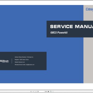 Baudouin 6M33 Powerkit Service Manual SMMBV1909 2018