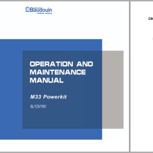 Baudouin M33 Series 6M33 to 16M33CR Operation And Maintenance Manual OMMBV2108