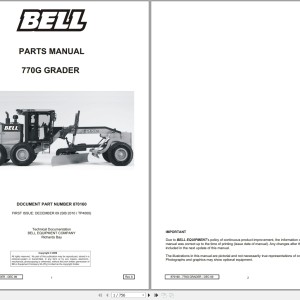 Bell 770G Parts Manual 870160