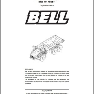 Bell B40E Parts Manual BN043124