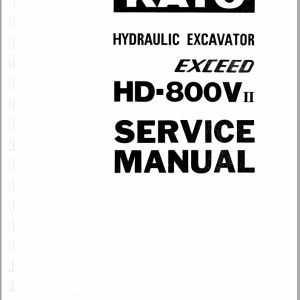 Kato Exceed HD-800VII Service Manual