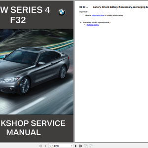 BMW 4 Series F32 435xd COUPE Workshop Service Manual