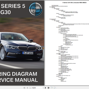 BMW 5 Series G30 530e Limousine Wiring Diagrams And Service Manual