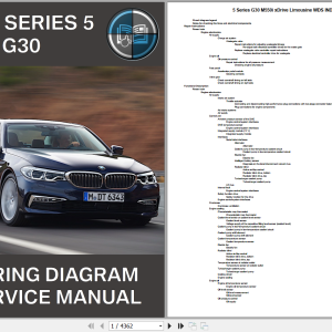 BMW 5 Series G30 M550i xDrive Limousine Wiring Diagrams And Service Manual