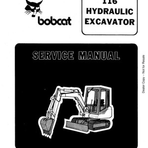 Bobcat 116 Service Manual 6570484 enUS