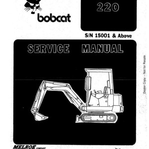 Bobcat 220 Service Manual