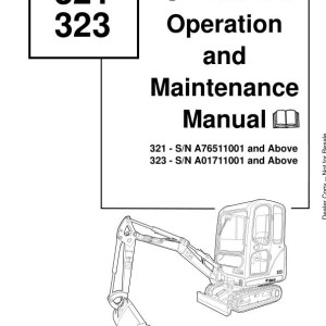 Bobcat 321 323 Operation Maintenance Manual 7141831 enGB