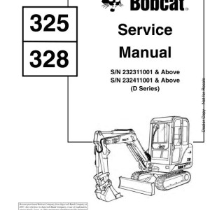 Bobcat 325 328 Service Manual