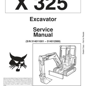 Bobcat 325 Service Manual