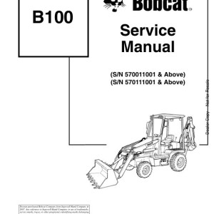 Bobcat B100 Service Manual