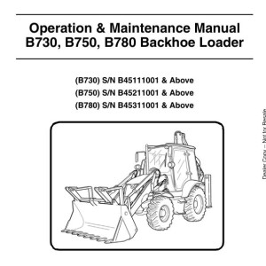 Bobcat B730 B750 B780 Operation Maintenance Manual 7286755 enGB