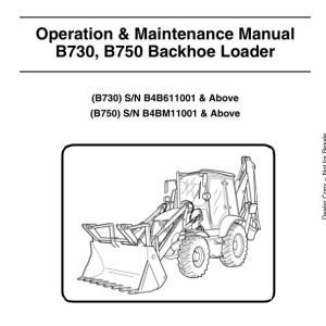 Bobcat B730 B750 Operation Maintenance Manual 7306285 enGB