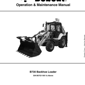 Bobcat B730 Operation Maintenance Manual