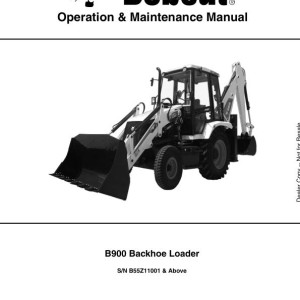 Bobcat B900 Operation Maintenance Manual