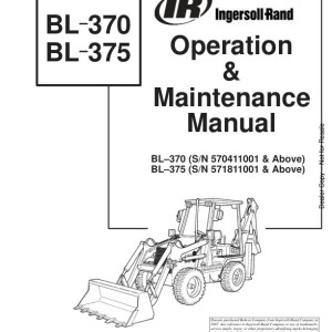 Bobcat BL370 BL375 Operation Maintenance Manual 6901972 enUS